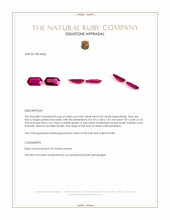 1.00&nbsp;Ct.Tw.Total Carat Weight Pinkish Red Ruby Pair from Mozambique Appraisal