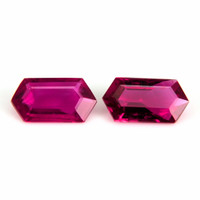 1.00 Ct.Tw.Total Carat Weight Pinkish Red Ruby Pair from Mozambique Video