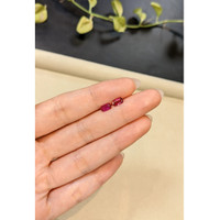 1.00&nbsp;Ct.Tw.Total Carat Weight Pinkish Red Ruby Pair from Mozambique Life Style