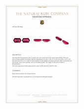 0.88&nbsp;Ct.Tw.Total Carat Weight Pinkish Red Ruby Pair from Mozambique Appraisal