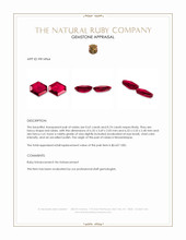 1.39&nbsp;Ct.Tw.Total Carat Weight Ruby Pair from Mozambique Appraisal