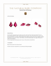 0.82&nbsp;Ct.Tw.Total Carat Weight Pinkish Red Ruby Pair from Mozambique Appraisal