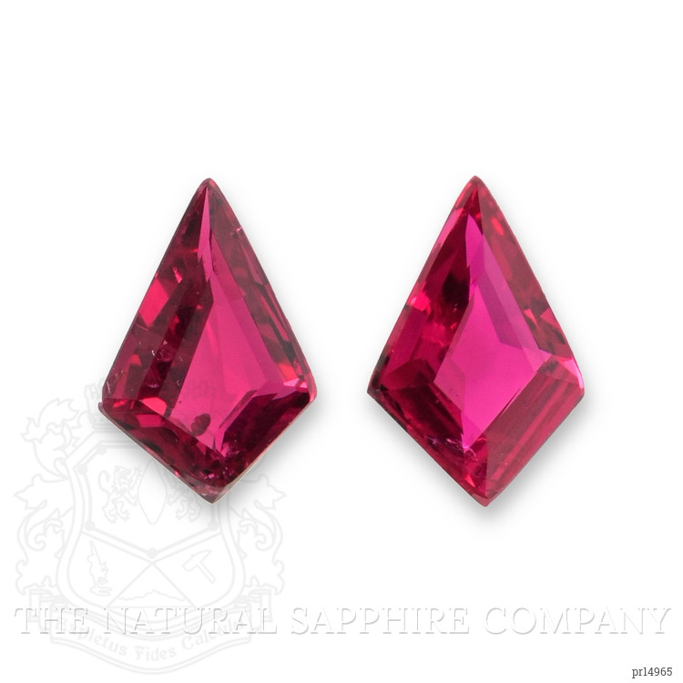 0.82 Ct.Tw. Pinkish Red Ruby Pair from Mozambique
