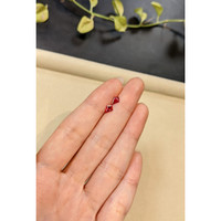 0.82 Ct.Tw.Total Carat Weight Pinkish Red Ruby Pair from Mozambique Life Style