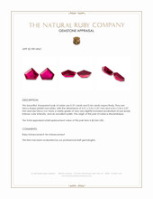 0.81&nbsp;Ct.Tw.Total Carat Weight Pinkish Red Ruby Pair from Mozambique Appraisal