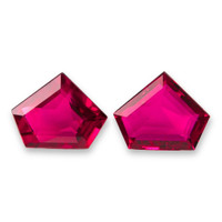 0.81 Ct.Tw.Total Carat Weight Pinkish Red Ruby Pair from Mozambique Video