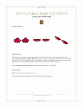 1.18&nbsp;Ct.Tw.Total Carat Weight Ruby Pair from Mozambique Appraisal