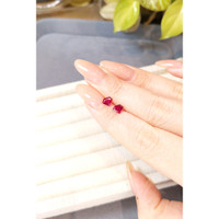 0.88 Ct.Tw.Total Carat Weight Pinkish Red Ruby Pair from Mozambique Life Style