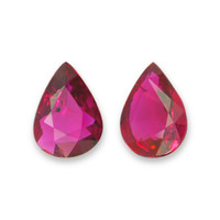 1.15&nbsp;Ct.Tw.Total Carat Weight Pinkish Red Ruby Pair from Mozambique Video