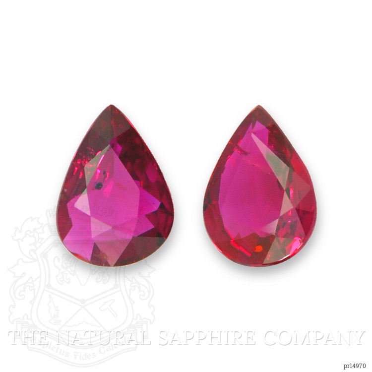 1.15 Ct.Tw. Pinkish Red Ruby Pair from Mozambique