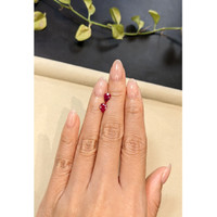 1.15&nbsp;Ct.Tw.Total Carat Weight Pinkish Red Ruby Pair from Mozambique Life Style
