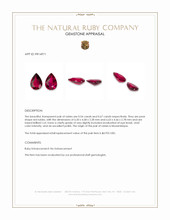 1.21&nbsp;Ct.Tw.Total Carat Weight Ruby Pair from Mozambique Appraisal