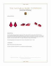 1.01&nbsp;Ct.Tw.Total Carat Weight Ruby Pair from Mozambique Appraisal