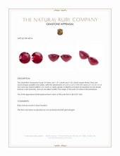 2.76&nbsp;Ct.Tw.Total Carat Weight Purplish Red Ruby Pair from Mozambique Appraisal