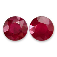 2.76&nbsp;Ct.Tw.Total Carat Weight Purplish Red Ruby Pair from Mozambique Video