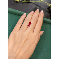 2.76&nbsp;Ct.Tw.Total Carat Weight Purplish Red Ruby Pair from Mozambique Life Style