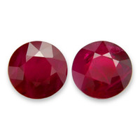 3.20&nbsp;Ct.Tw.Total Carat Weight Purplish Red Ruby Pair from Mozambique Video