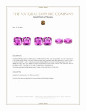 3.11 Ct.Tw.Total Carat Weight Pink Sapphire Pair from Madagascar Appraisal