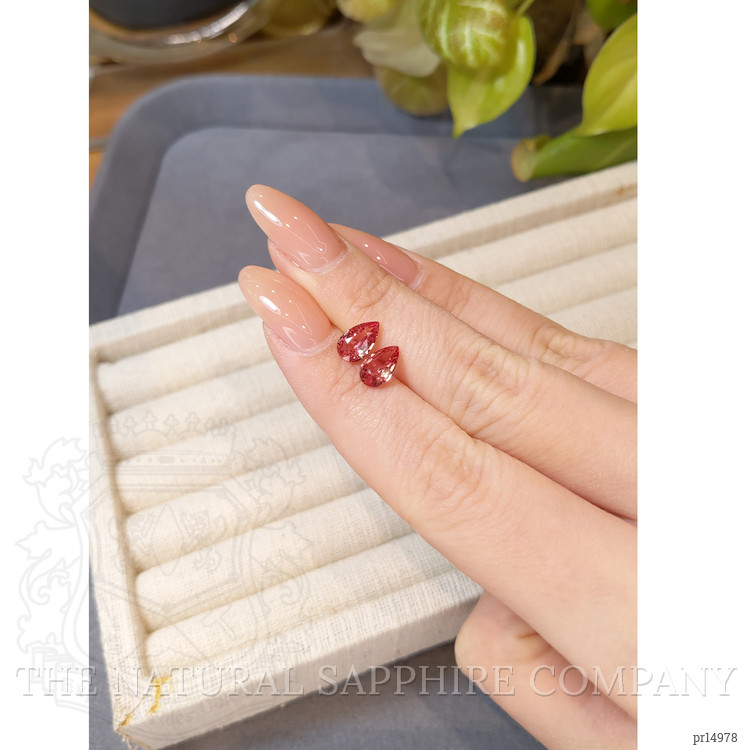 2.23 Ct.Tw. Padparadscha Sapphire Pair from Ceylon (Sri Lanka)
