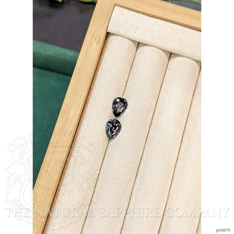 3.72 Ct.Tw. Grey Spinel Pair from Burma (Myanmar)