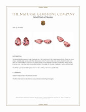 3.00 Ct.Tw.Total Carat Weight Reddish Pink Spinel Pair from Burma (Myanmar) Appraisal