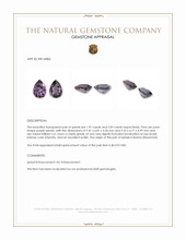 4.02 Ct.Tw.Total Carat Weight Purple Spinel Pair from Burma (Myanmar) Appraisal
