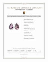 3.02 Ct.Tw.Total Carat Weight Pinkish Purple Spinel Pair from Burma (Myanmar) Scan Report