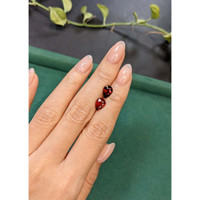 3.28&nbsp;Ct.Tw.Total Carat Weight Red Spinel Pair from Burma (Myanmar) Life Style