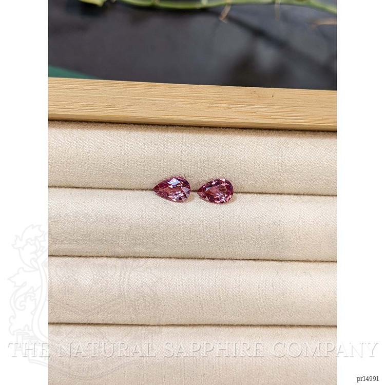 2.37 Ct.Tw. Reddish Pink Spinel Pair from Burma (Myanmar)