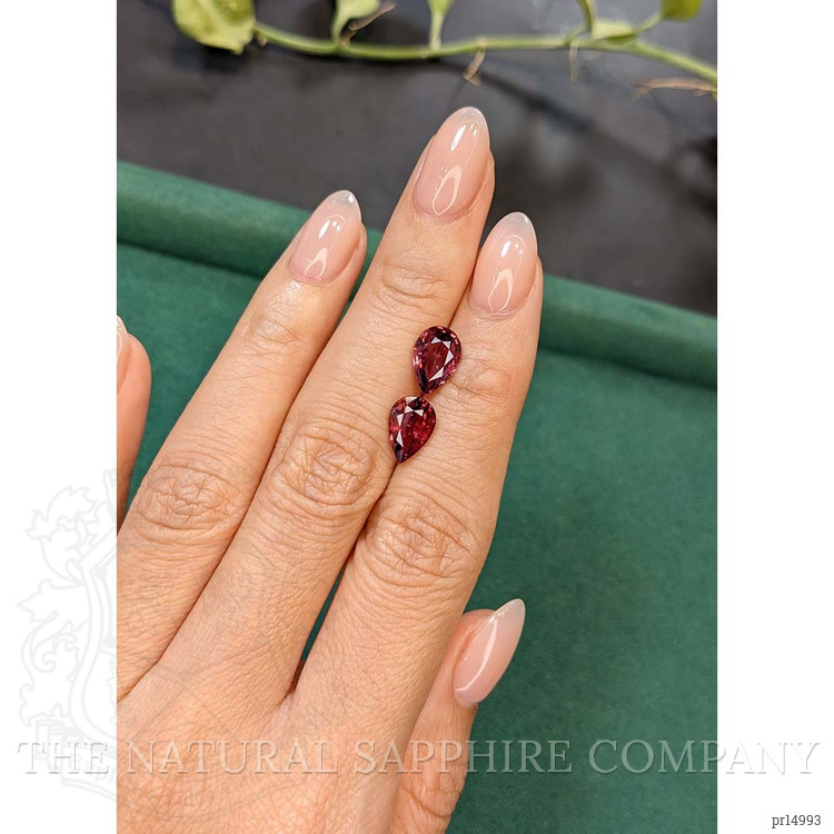 3.77 Ct.Tw. Pinkish Purple Spinel Pair from Burma (Myanmar)