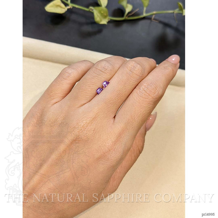 0.51 Ct.Tw. Purple Sapphire Pair from Madagascar