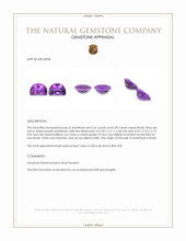 0.56 Ct.Tw.Total Carat Weight Purple Amethyst Pair from Brazil Appraisal