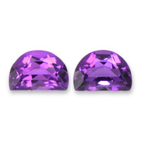 0.56 Ct.Tw.Total Carat Weight Purple Amethyst Pair from Brazil Video