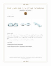 0.63 Ct.Tw.Total Carat Weight Blue Aquamarine Pair from Brazil Appraisal