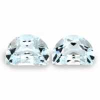 0.63 Ct.Tw.Total Carat Weight Blue Aquamarine Pair from Brazil Video