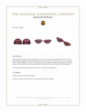 0.83&nbsp;Ct.Tw.Total Carat Weight Red Garnet Pair from Madagascar Appraisal