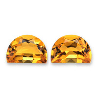 0.57 Ct.Tw.Total Carat Weight Orange Citrine Pair from Brazil Video