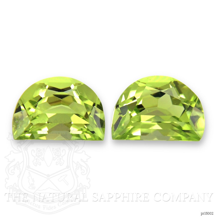 0.73 Ct.Tw. Green (Lime Green) Peridot Pair from Burma (Myanmar)