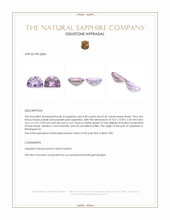 0.82&nbsp;Ct.Tw.Total Carat Weight Purple Sapphire Pair from Madagascar Appraisal