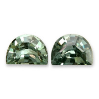 1.10 Ct.Tw.Total Carat Weight Bluish Green Sapphire Pair from Madagascar Video