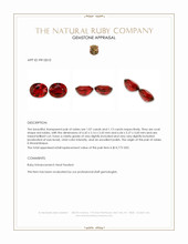 2.20&nbsp;Ct.Tw.Total Carat Weight Ruby Pair from Mozambique Appraisal