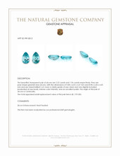 4.18 Ct.Tw.Total Carat Weight Greenish Blue Zircon Pair from Cambodia Appraisal