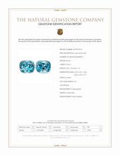 2.13 Ct.Tw.Total Carat Weight Blue Zircon Pair from Cambodia Scan Report