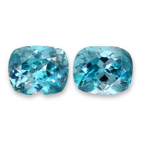2.13&nbsp;Ct.Tw.Total Carat Weight Blue Zircon Pair from Cambodia Video