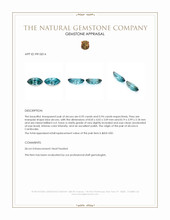 1.89 Ct.Tw.Total Carat Weight Blue Zircon Pair from Cambodia Appraisal