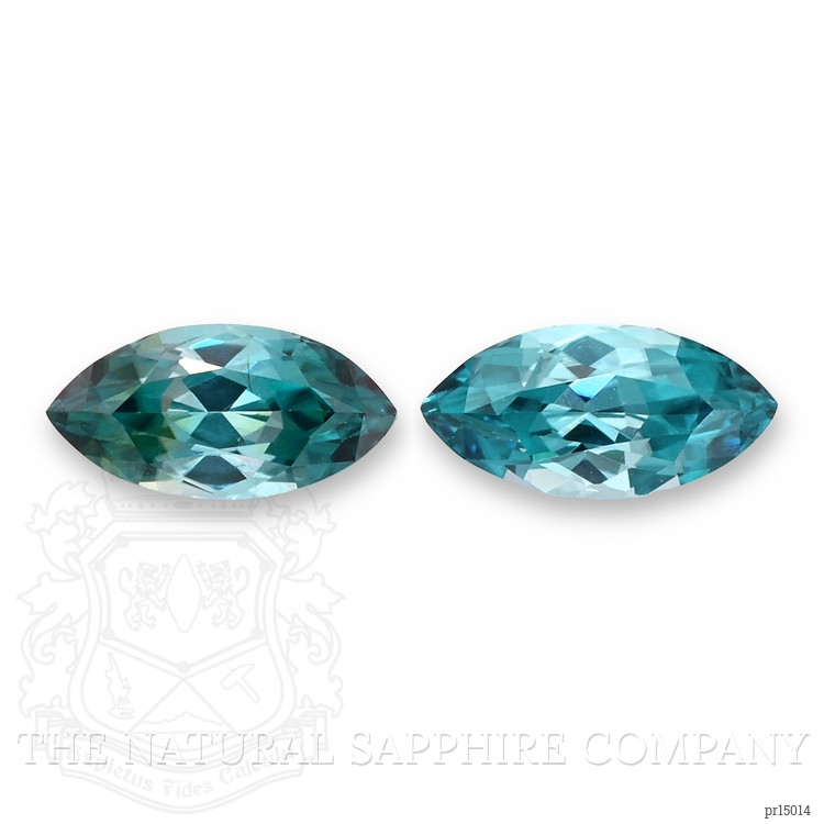 1.89 Ct.Tw. Blue Zircon Pair from Cambodia