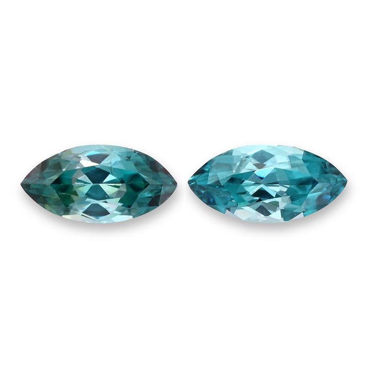 1.89 Ct.Tw. Blue Zircon Pair from Cambodia