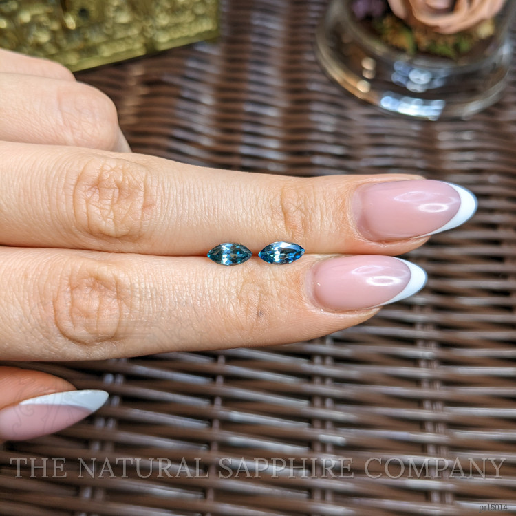 1.89 Ct.Tw. Blue Zircon Pair from Cambodia