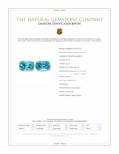 1.93 Ct.Tw.Total Carat Weight Blue Zircon Pair from Cambodia Scan Report