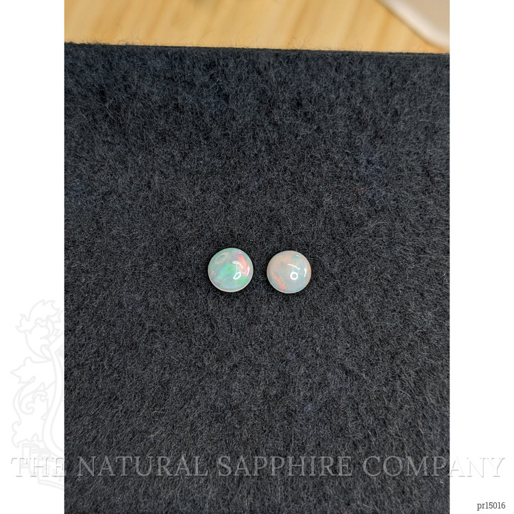0.86 Ct.Tw. Multi Color Cabochon Opal Pair from Australia